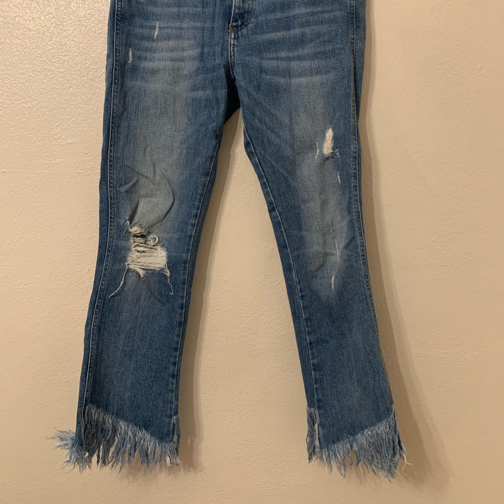 Zara fringe jeans